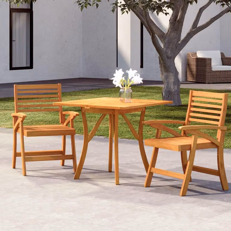 Maison Exclusive - Set da pranzo da giardino a 3 pezzi in legno massello di acacia