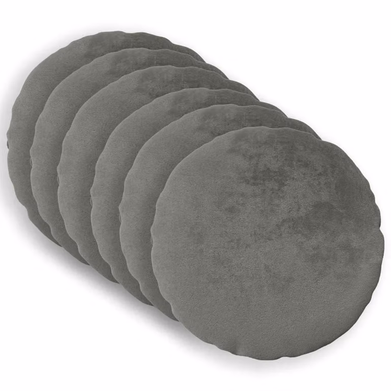 vidaXL Federa 6 pcs HEERLEN Grigio Scuro Ø 30 cm Flanella