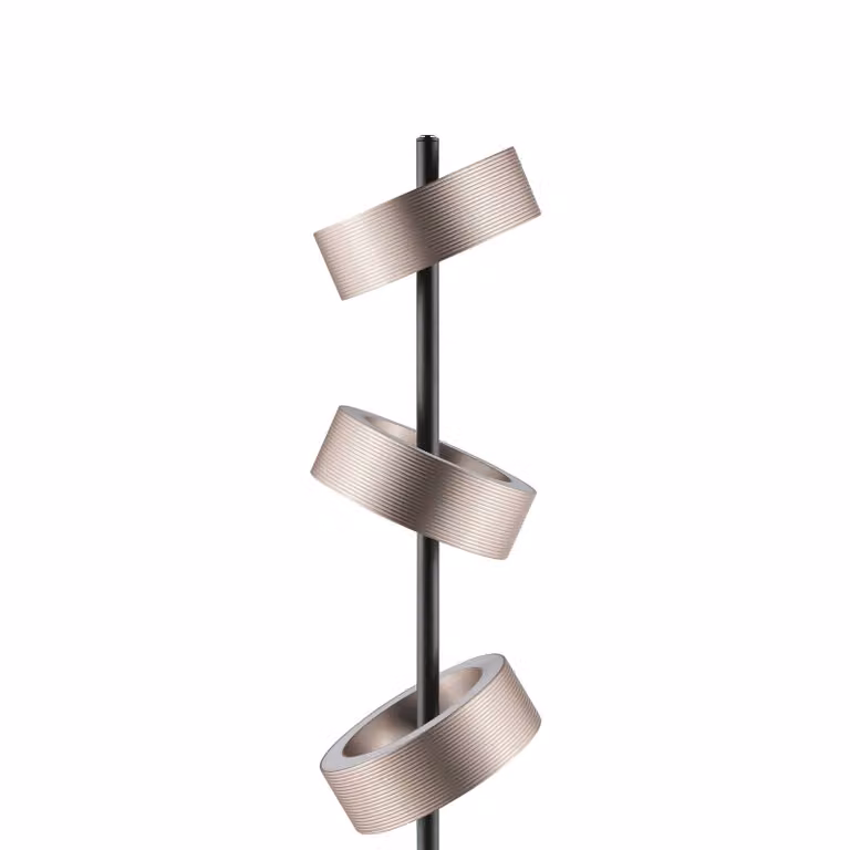 Brilliant Lampada da terra a LED Axion, dimmerabile, Marrone / Ruggine, Soggiorno / Sala da pranzo, Metallo, Moderno, Lampada LED da terra