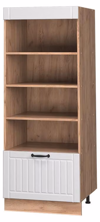 Scaffale da cucina Vicco Fame-Line Bianco rustico/Rovere dorato 60 cm, Model 62238