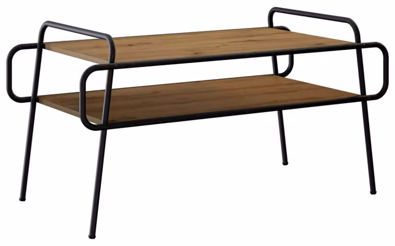 Tavolino da caffè in legno effetto "Artisan Oak", dimensioni 100 x 50 x 51 cm