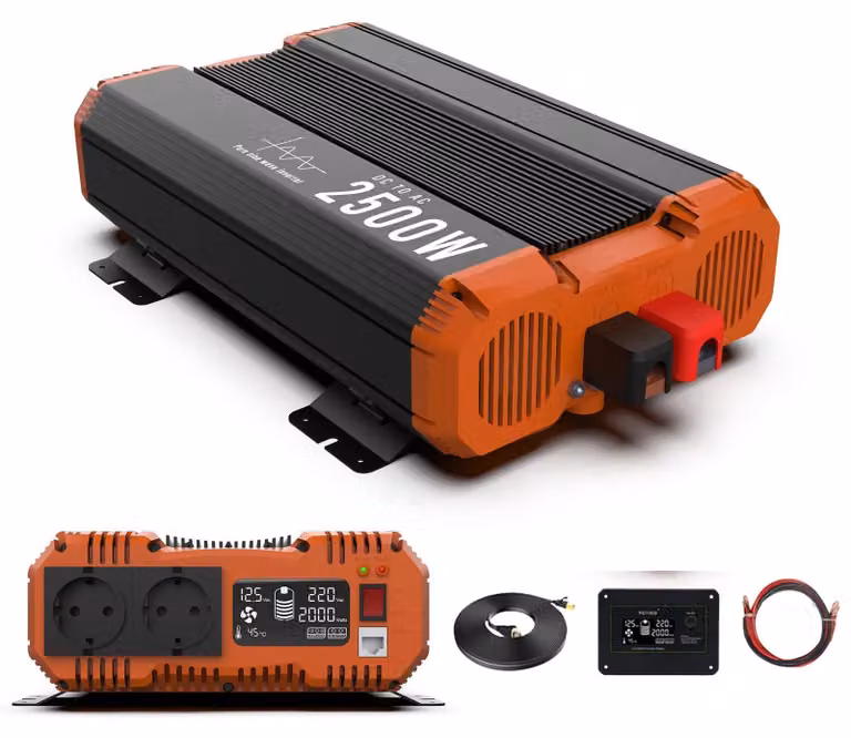 Inverter, onda sinusoidale pura, telecomando, 2500 W - 12 V