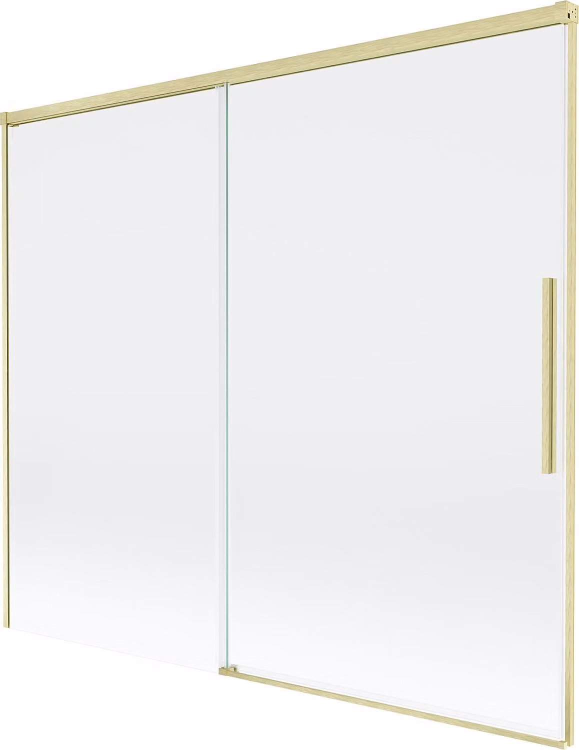 Mexen Rox paravento da bagno a 2 ante scorrevole 180 x 150 cm, trasparente, oro spazzolato - 8C9-180-001-55-00