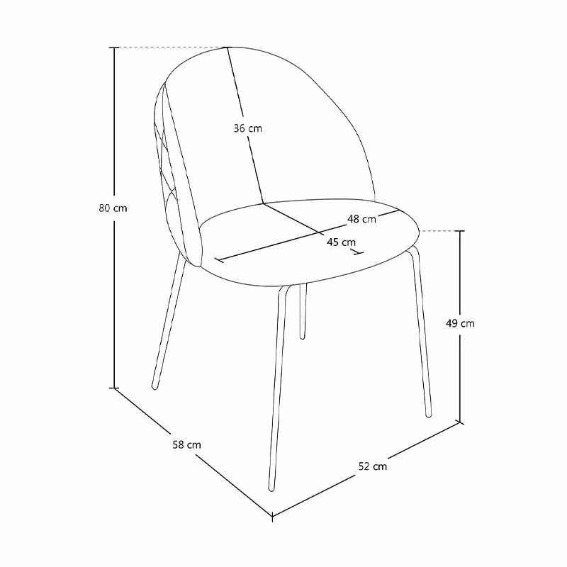 Set di 2 sedie da pranzo moderne Samira in velluto blu con dettagli oro e struttura in metallo – 2