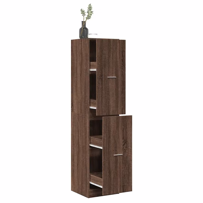 Armadietto da Farmacia a Parete vidaXL in Rovere Marrone, L: 40 cm, P: 41 cm, H: 174,5 cm