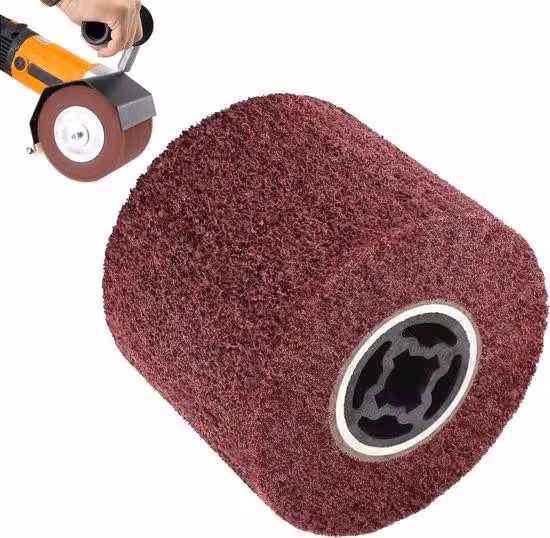 Spazzola abrasiva in nylon da 120 mm con rullo satinato per levigatrici