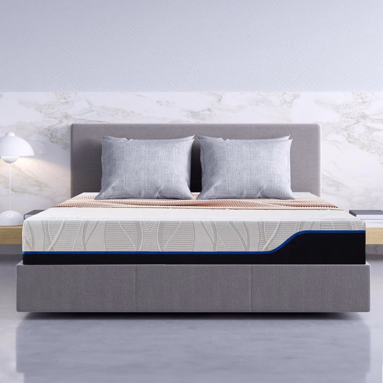 Materasso in memory foam, supporto medio, 100x200 cm, 22 cm