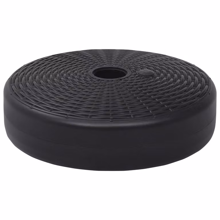 Base per Ombrellone Riempibile con Sabbia/Acqua 24L Nera