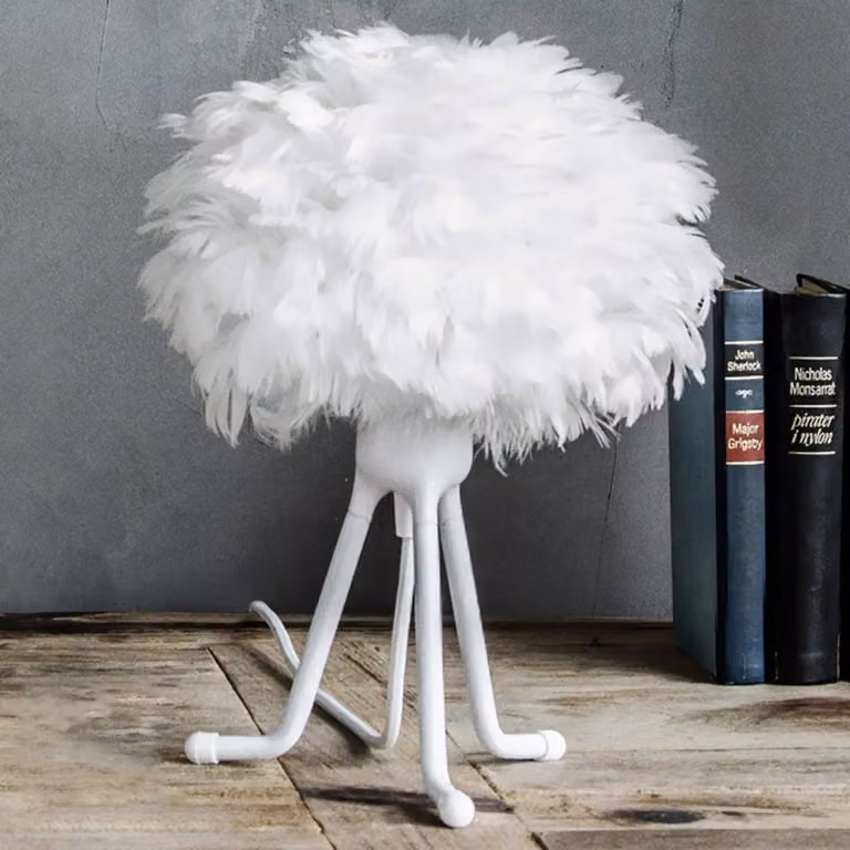UMAGE Lampada da tavolo Eos, Bianco / Opale, Soggiorno / Sala da pranzo, Alluminio, Design, Lampada da tavolo