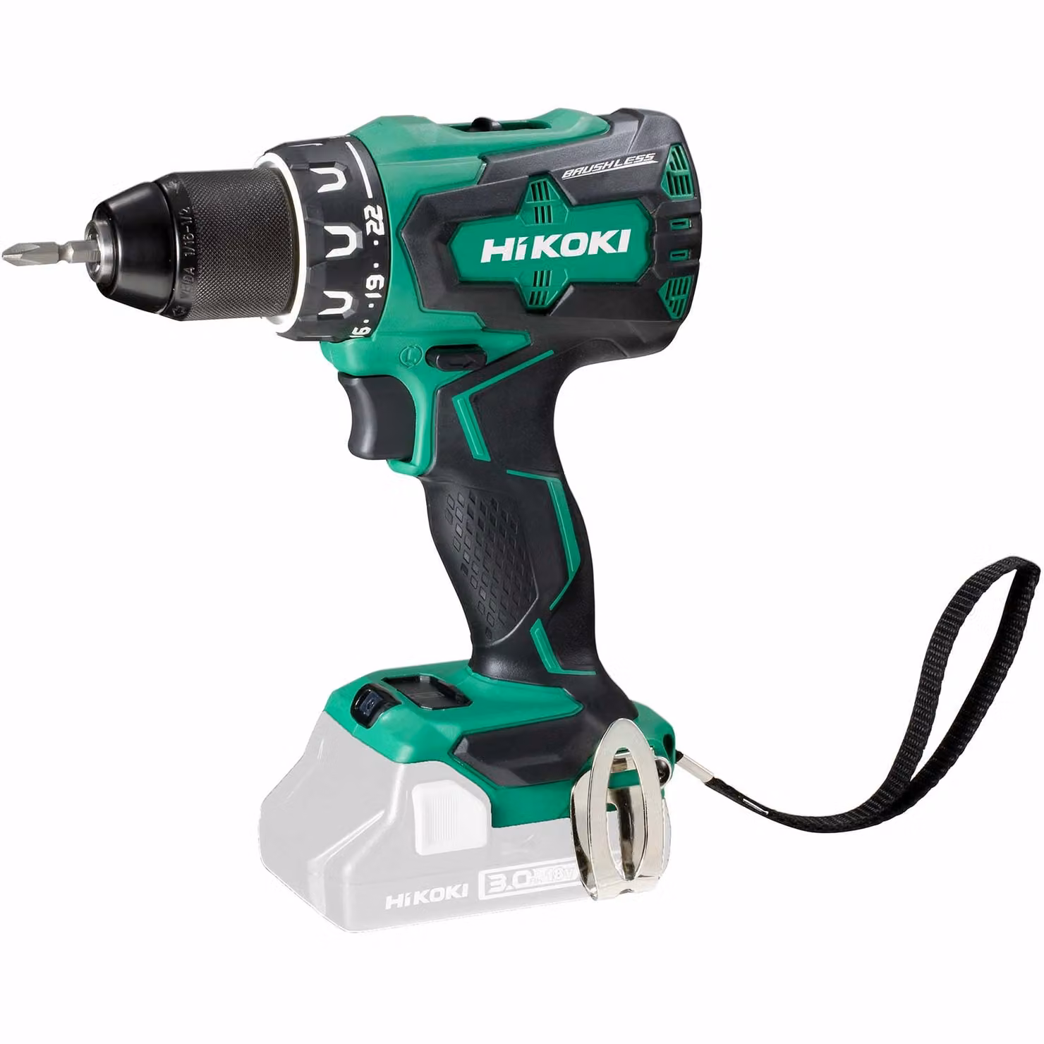 Trapano avvitatore a batteria HiKOKI DS18DBSL, avvitatore a batteria con 22 passi e blocco automatico del mandrino, 18V