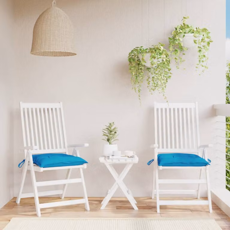 Set di 2 cuscini per pallet vidaXL azzurri in tessuto Oxford impermeabile e traspirante, L/P/H: 50 x 50 x 7 cm