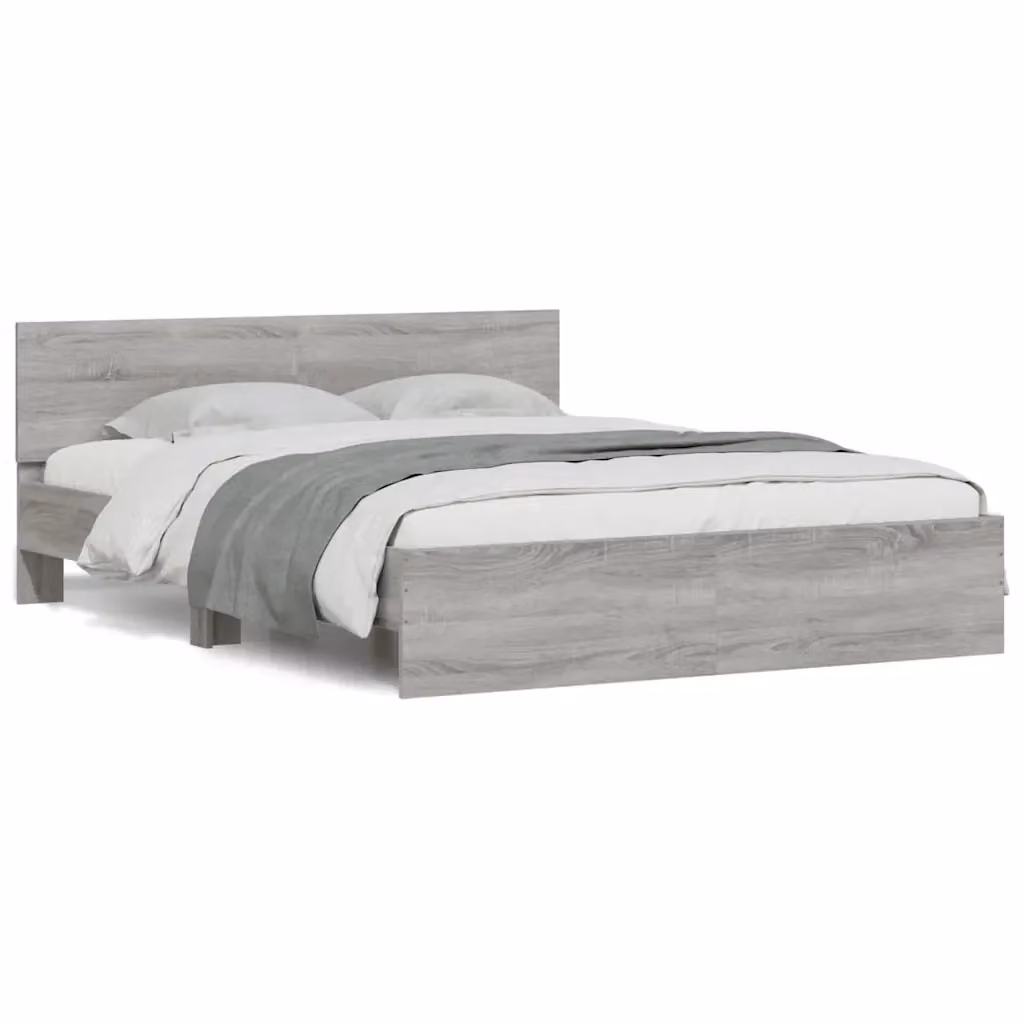 vidaXL Giroletto con Testiera Grigio Sonoma L/P/H: 150 x 200 x 155 cm – 2