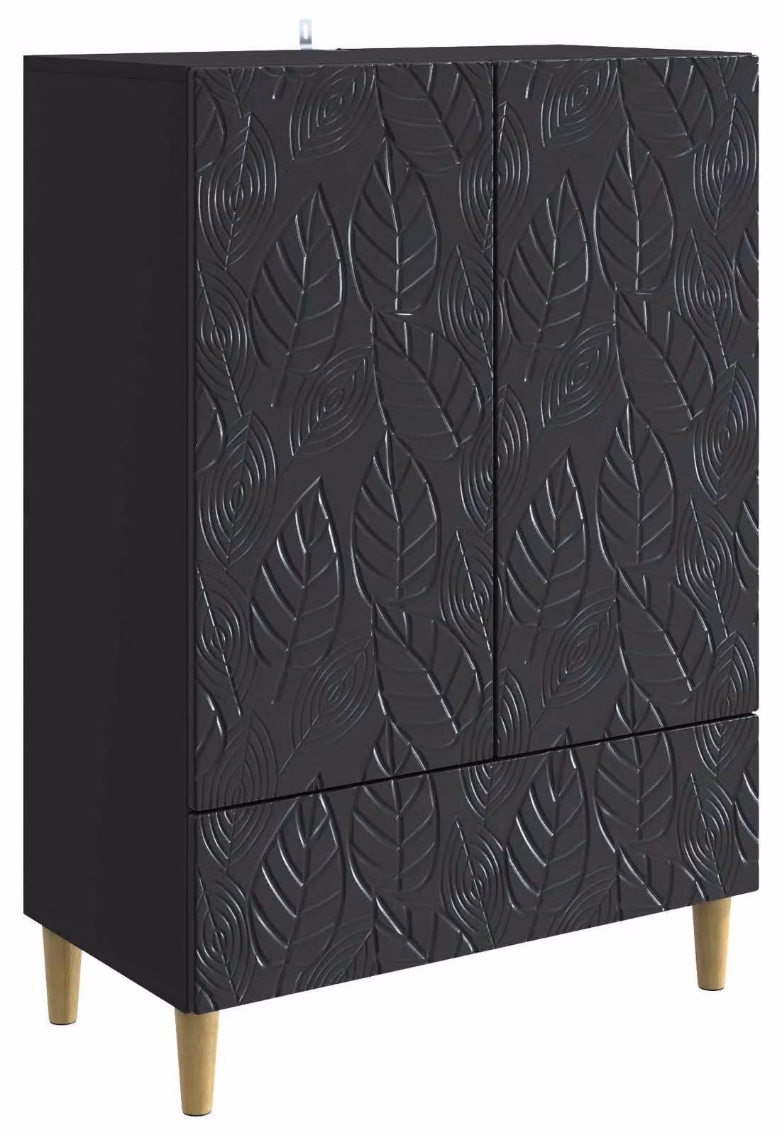 Credenza Nero 66 x 34,5 x 95 cm Legno ingegnerizzato