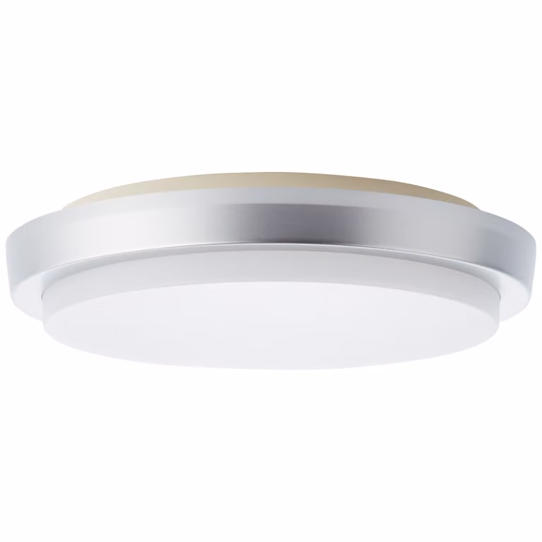 BRILLANTE plafoniera LED senza tempo per esterni DEVORA | argento | plastica Ø 28 cm | 12W 1600 lumen 3000 Kelvin | IP65