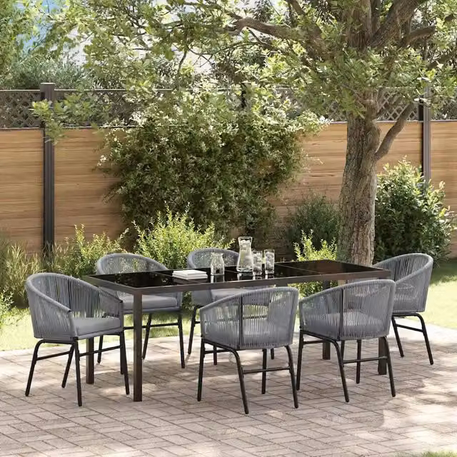 Set da Pranzo per Giardino 7 pz Antracite 3379364