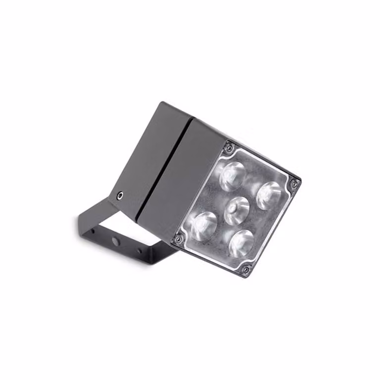 Proiettore da esterno LEDS C4 Cube - Ø 10,2 cm, 17,9 W, bianco caldo, 1820 lm, grigio