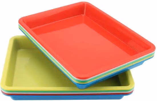 Contenitori organizzativi in plastica leggera e resistente, set da 15 pezzi, di vari colori, ideali per l'organizzazione e le attività