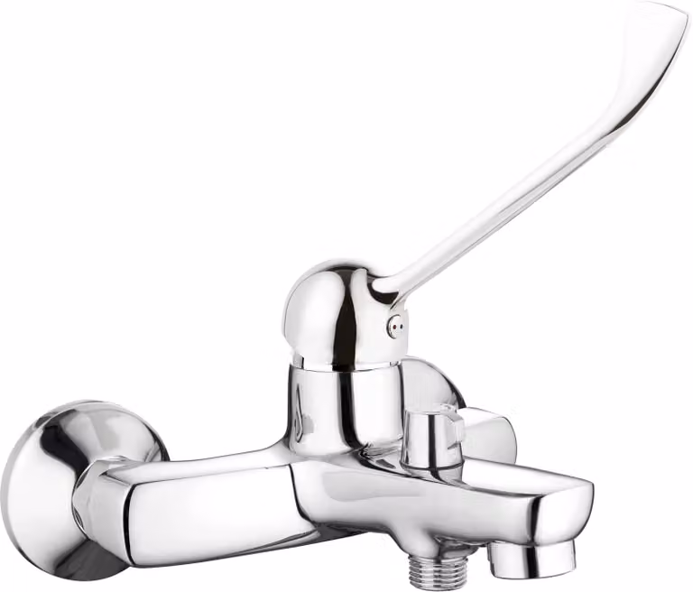Wall-mounted bath faucet with Clinic lever