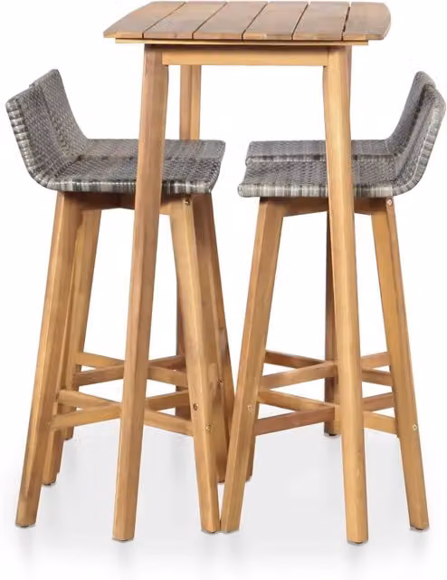 Set da Pranzo da Giardino 5 pz in Legno Massello di Acacia 44222