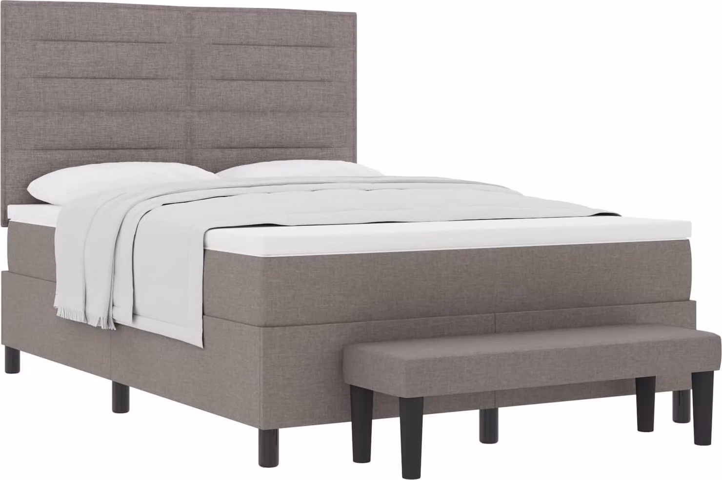 Letto a molle con testiera Talpa 160 x 200 cm Tessuto
