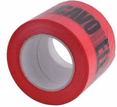 Nastro segnaletico non adesivo Attenzione Cavo Elettrico (100mm x 200m) PRINT Rosso 2508
