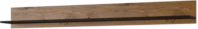 Mensola da parete SANTIAGO – 180 cm colore quercia e nero effetto legno