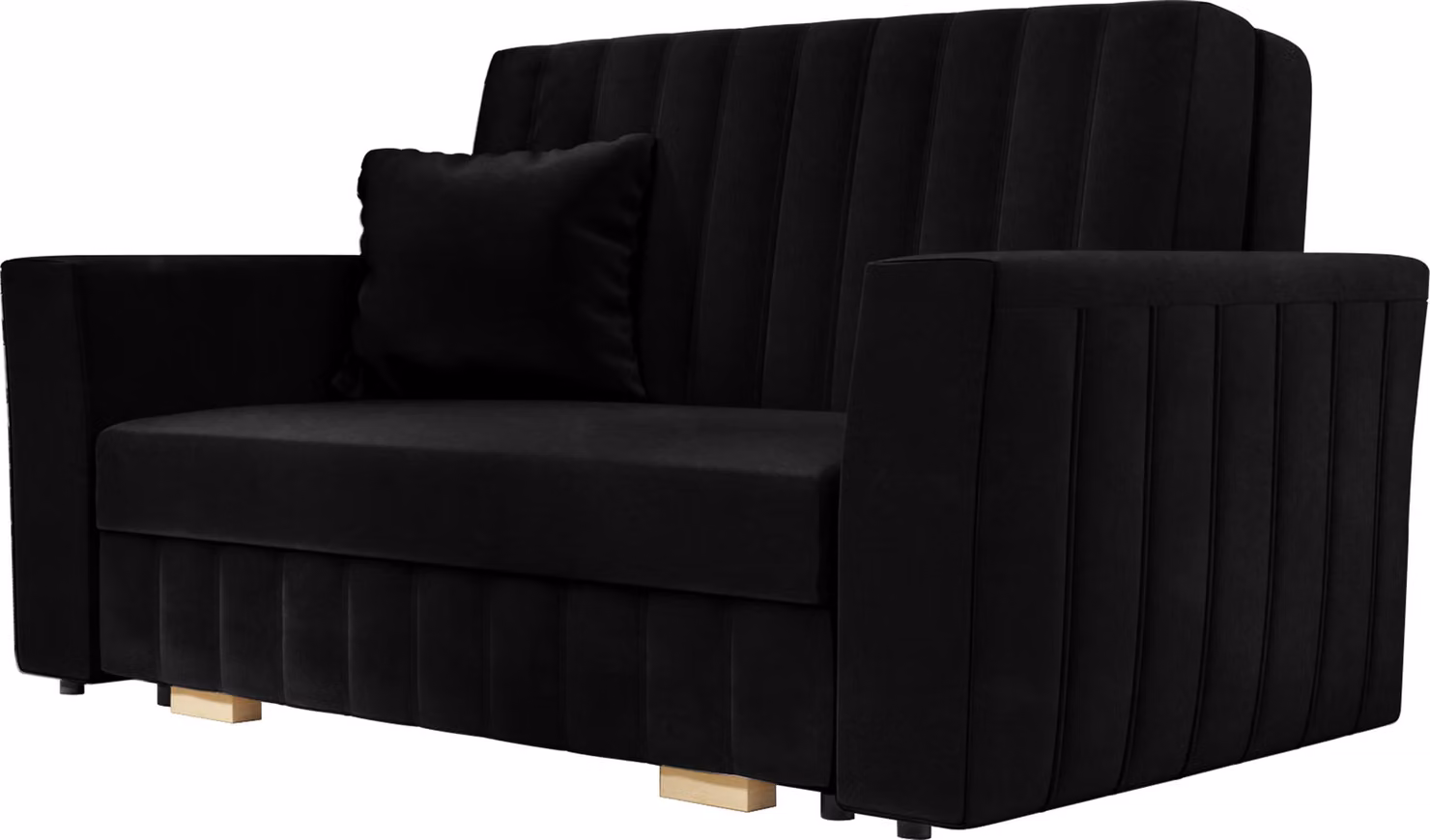 MIRJAN24 Divano letto Viva Glam II, divano a due posti, contenitore e funzione letto, elegante divano imbottito, soggiorno (colore: Kronos 07)