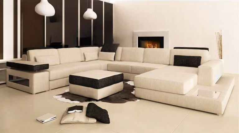XXL Wohnlandschaft Sofa Couch Polster Sofa Ecke Designer U-Form Ecksofa