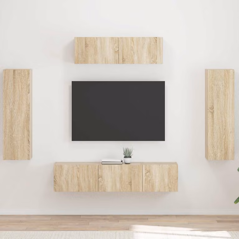 Mobile TV moderno vidaXL in legno Rovere Sonoma marrone