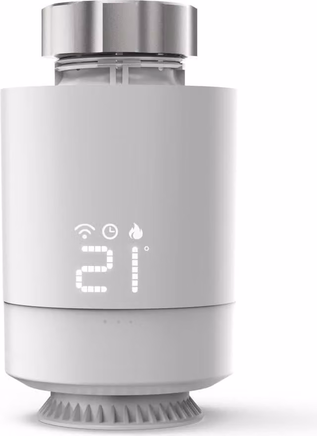 Termostato intelligente per radiatori Hama (estensione per la regolazione del riscaldamento WLAN, regolatore di riscaldamento domestico intelligente per tutte le valvole, termostato di riscaldamento programmabile, riscaldamento individuale tramite app, ri