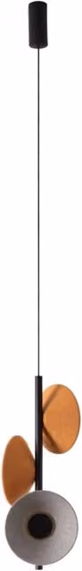 Lampada a sospensione Maxlight MAX in tessuto arancio con tecnologia LED 8W