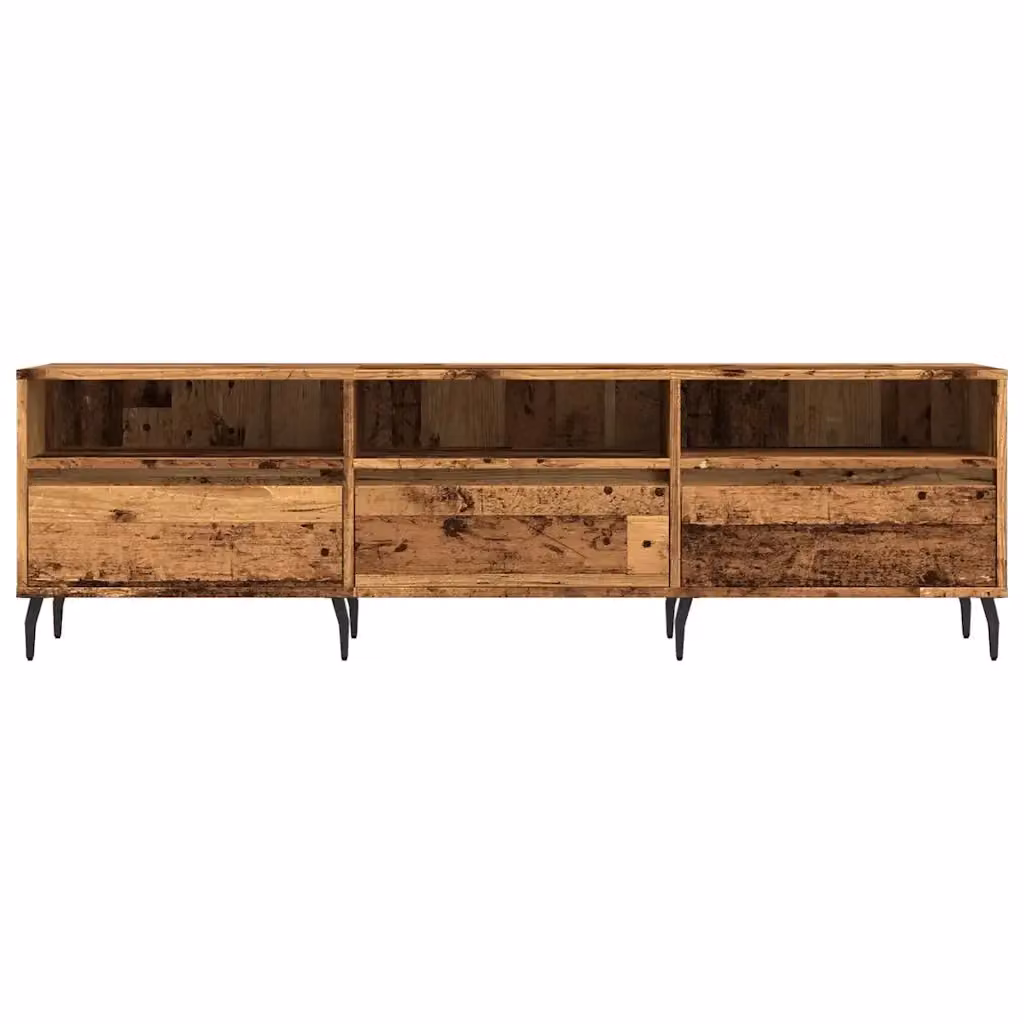 Mobile porta TV vintage HELLOSHOP26 in legno e metallo marrone L: 150 cm, P: 30 cm, H: 44,5 cm – 2