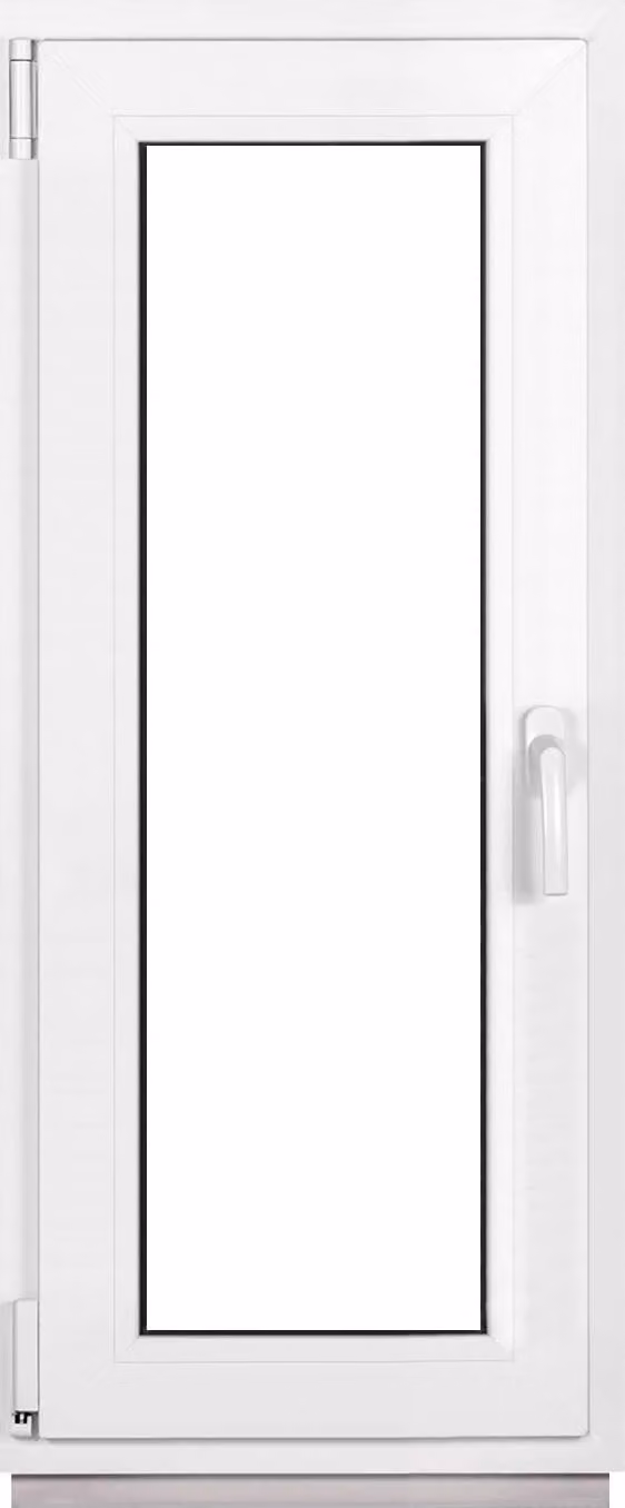 Finestre per cantina Framex Finestre in PVC bianche Larghezza x altezza 45 x 120 cm (450 x 1200 mm) doppia (32 mm) rotazione/inclinazione DIN sinistra - Premium - Tutte le misure