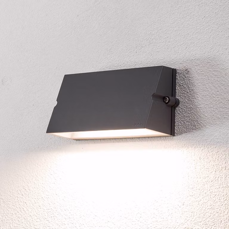 BEGA Applique da esterni a LED 24372, Nero, Alluminio, Moderno, Applique LED da esterni