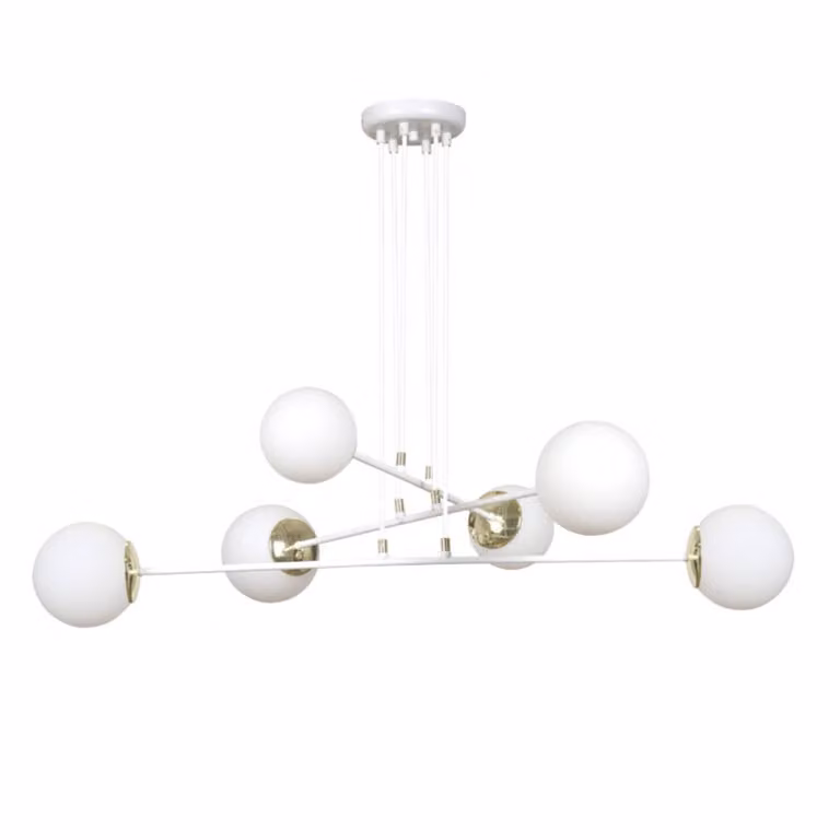 Lampadario Emibig 6xE14 40W OGNIS 6 BIANCO 967/6