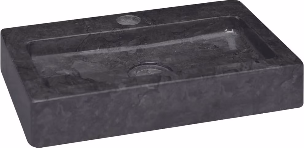 Lavello a Parete Nero 38x24x6,5 cm in Marmo