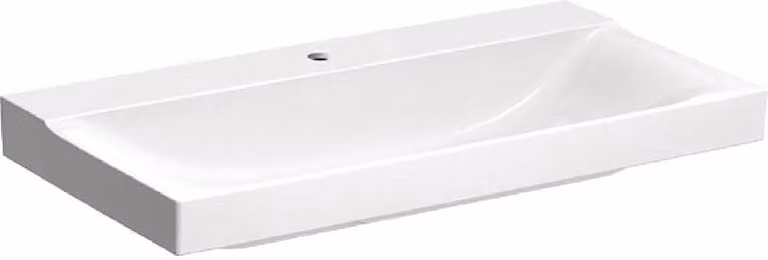 Geberit Xeno 2 lavabo avec trou pour robinetterie, sans trop-plein, 90x48 cm blanc avec KeraTect, 500531011, 500.531.01.1, 500.531.01.1