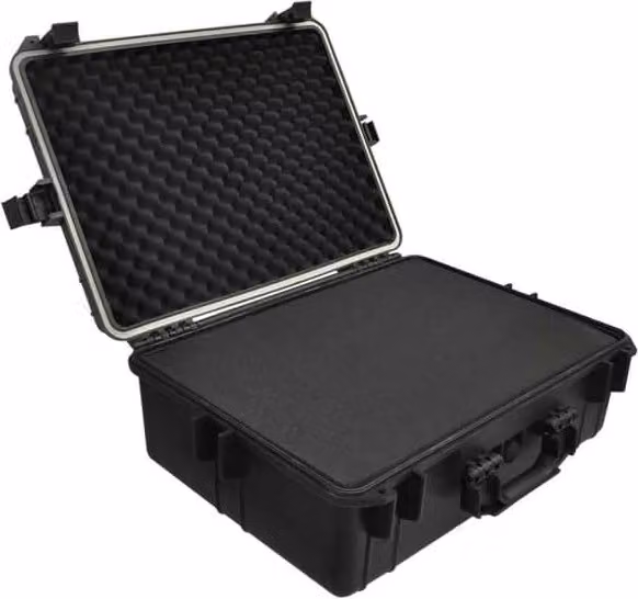 The Living Store Valigia da trasporto nera con schiuma Capacità 35 L