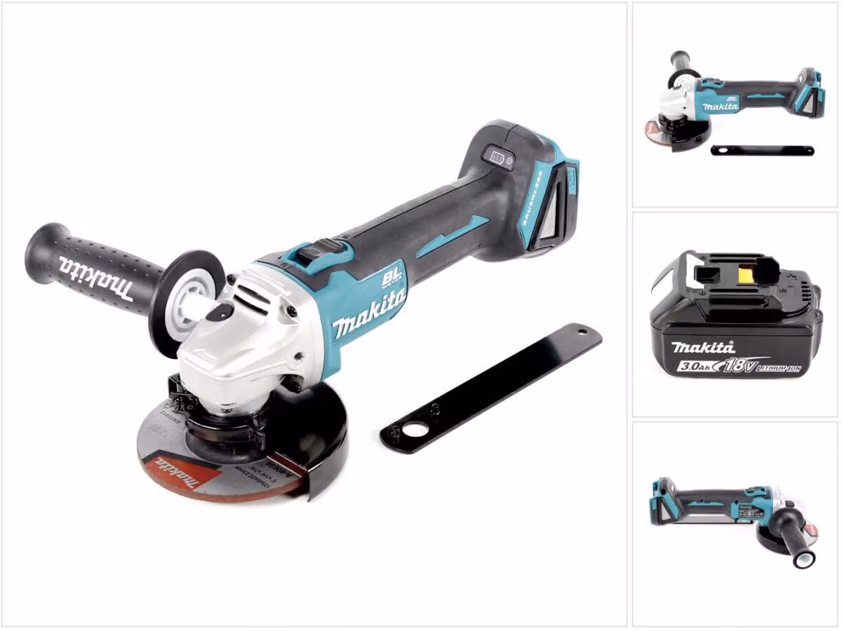 Makita DGA 506 F1 Smerigliatrice angolare a batteria 18V 125mm Brushless + 1x Batteria 3,0Ah - senza caricatore