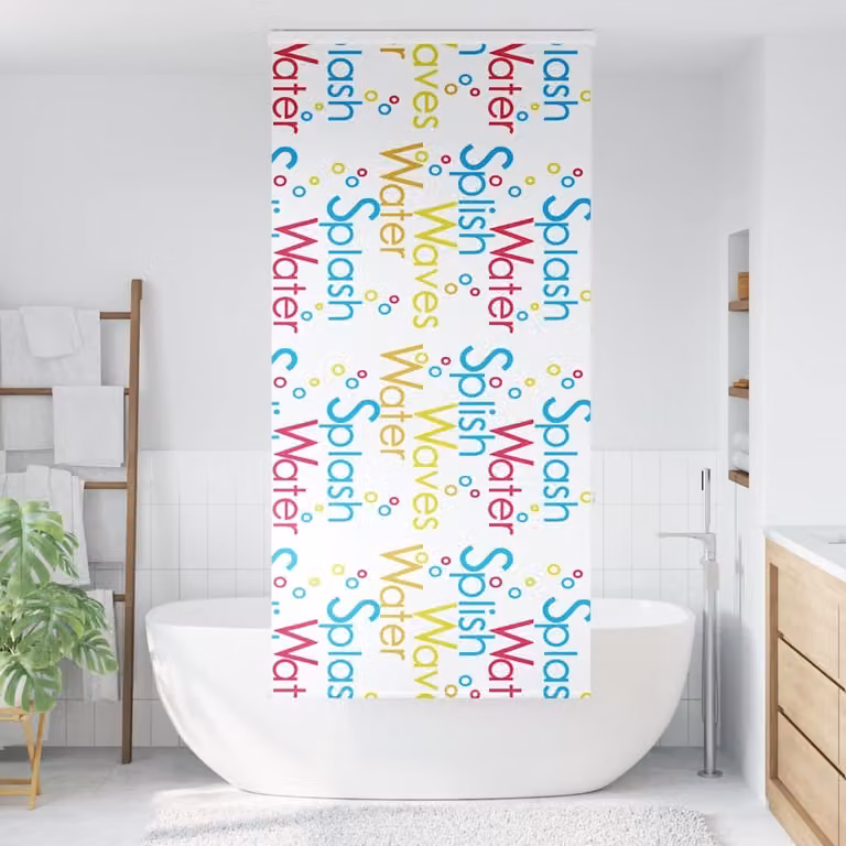 Tenda a Rullo Doccia con Cassonetto 100x240cm Larghezza Tessuto