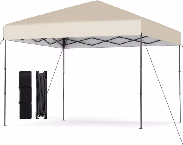 Gazebo Pop-up Design Mania Beige con Borsa per Trasporto, Tenda da Esterno per Eventi Sportivi L 295 x P 295 x H 285 cm