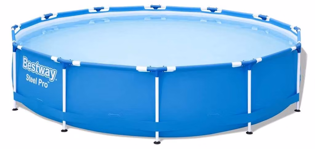 Piscina gonfiabile rotonda - 366 x 76 cm - Struttura in acciaio - Materiale Tritech