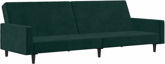 Divano letto | Sof¨¤ letto | Letto singolo a 2 Posti Verde Scuro in Velluto