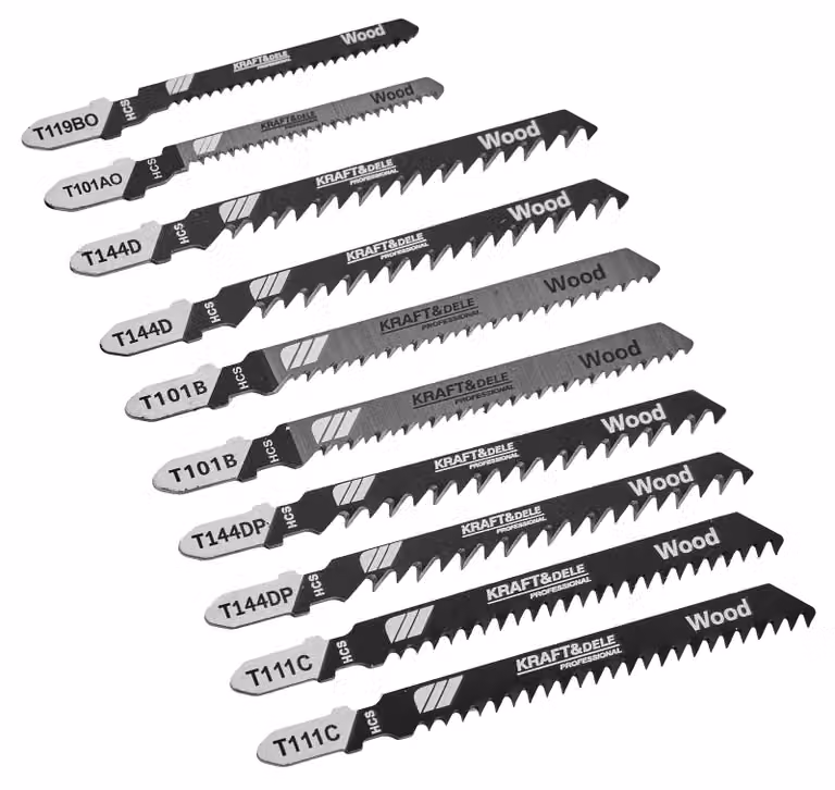 Set di lame per seghetto alternativo, 10 pezzi, modello KD10336