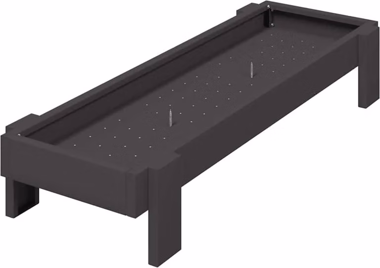 Mangiatoia per polli Nero 80 x 28 x 13.5 cm