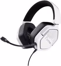 Cuffie gaming Trust GXT 492W Carus over-ear bianco e nero con jack da 3,5 mm