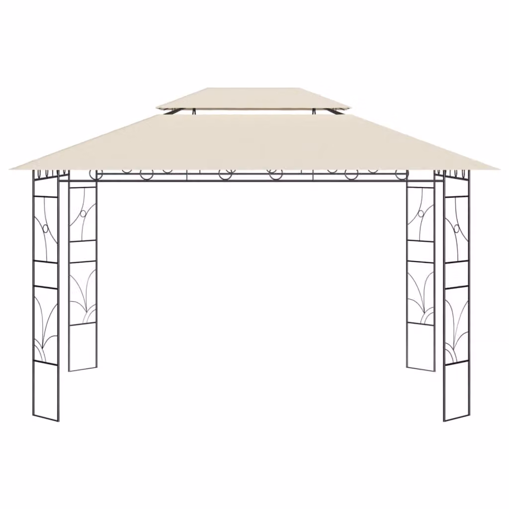 vidaXL Padiglione 4x3x2,7 m Crema 160 g/m²