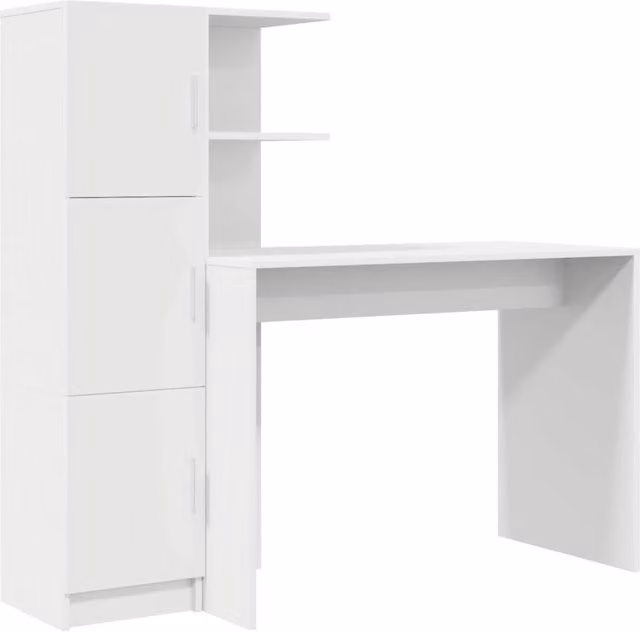 Scrivania | Tavolo da Ufficio 2 pz Bianco