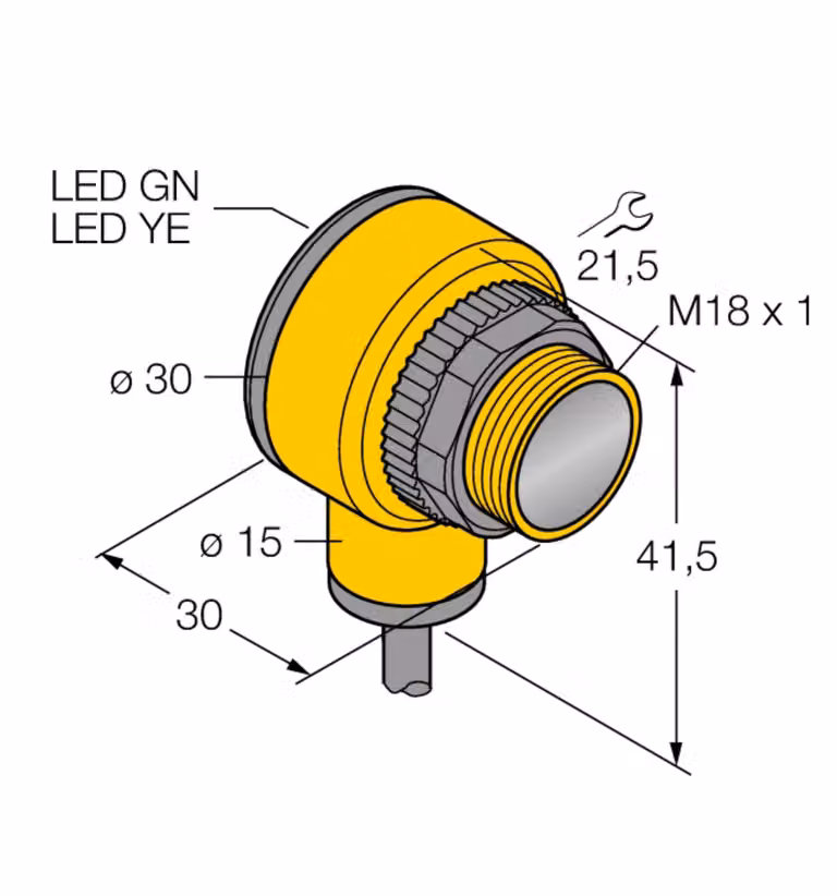 Turck 3032472 - T18SP6LP, Sensore optoelettronico a riflessione