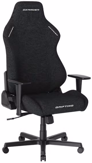 Sedia da gioco DXRacer DRIFTING nera, tessuto